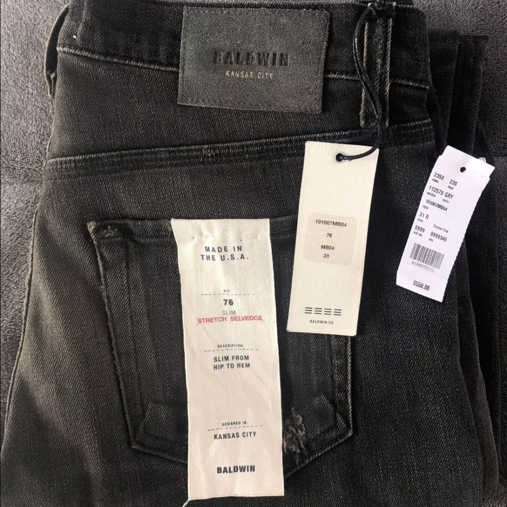 Maldwin Men's Denim 76 In MB04 Grey Size 31 $550 - Picture 1 of 5
